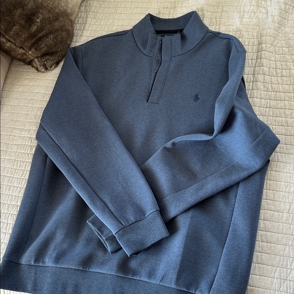 Polo Ralph Lauren performance men’s blue Double-knit Mockneck Sweatshirt XL - Picture 13 of 13